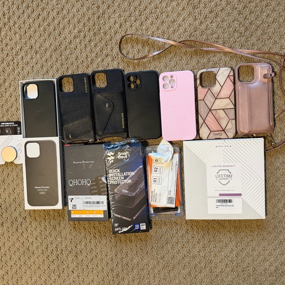 iPhone 12 Pro Max Apple Bandolier & Other Cases in Black Pink & Rose Gold